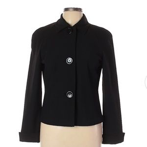David Brooks black 3 button blazer jacket